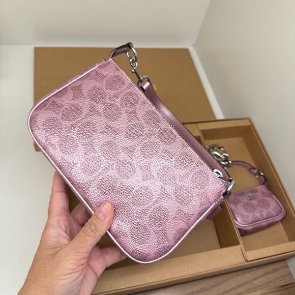 Coach Boxed Nolita 19 And Nolita Bag Charm Set CCK96 Pink/Rose - Picture 5 of 13